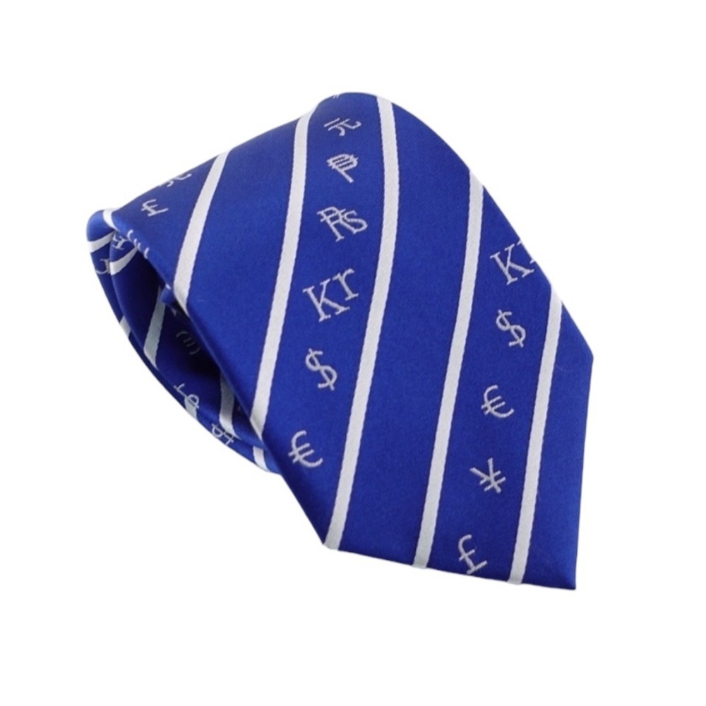 Currency Exchange Intl Mens 100% Silk Handmade Tie Necktie Money Dollar Cash